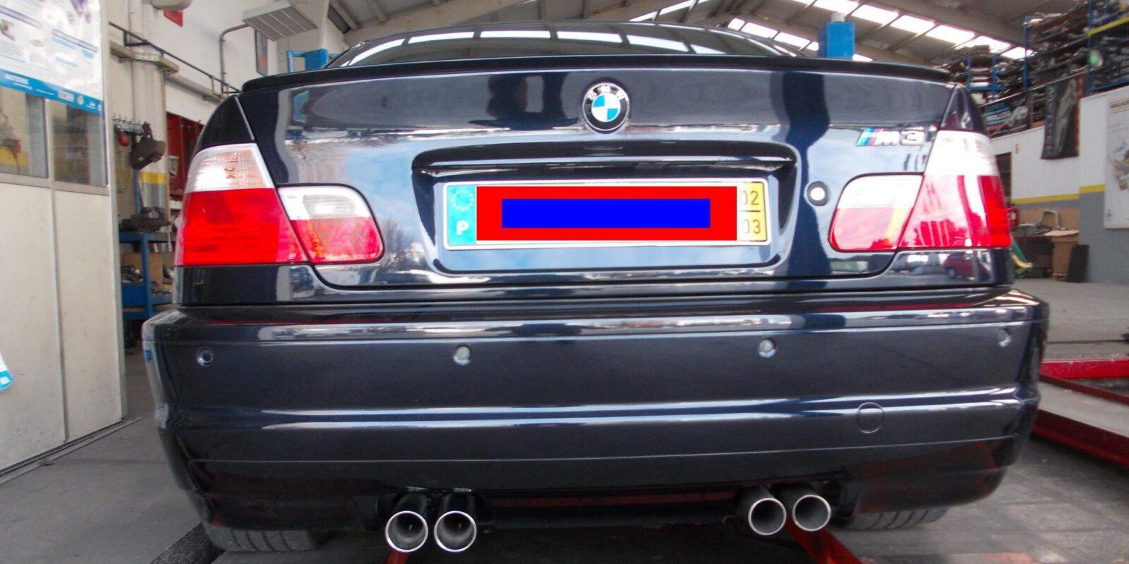 Assembly of 4 Stainless Steel Tips on a Bmw M3 in Maia