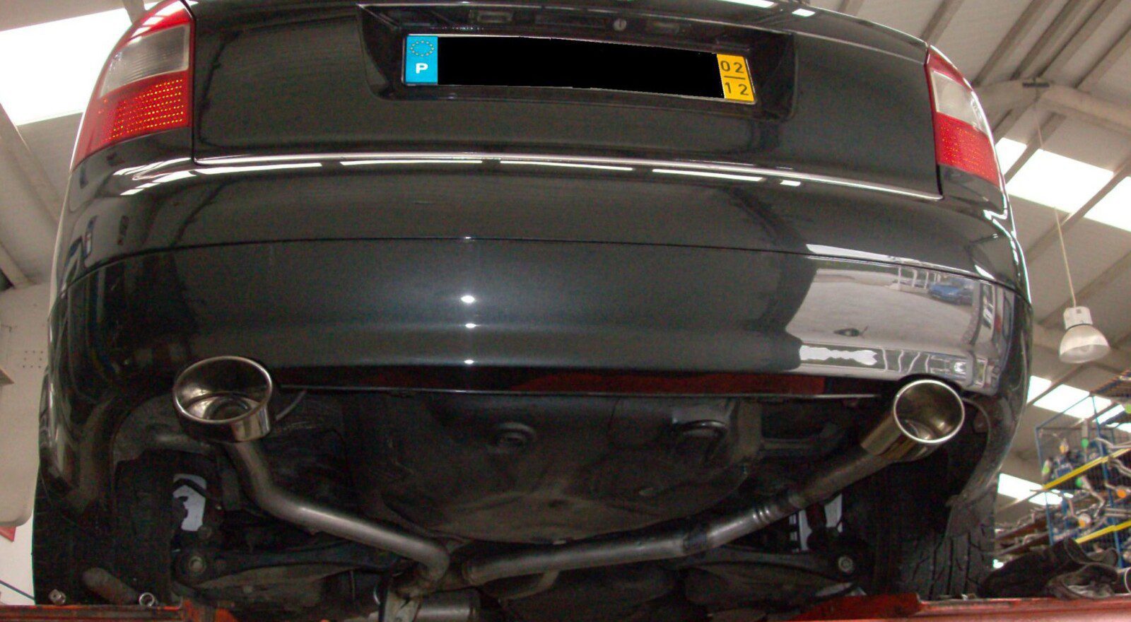 Audi A4 exhaust tips application in Maia