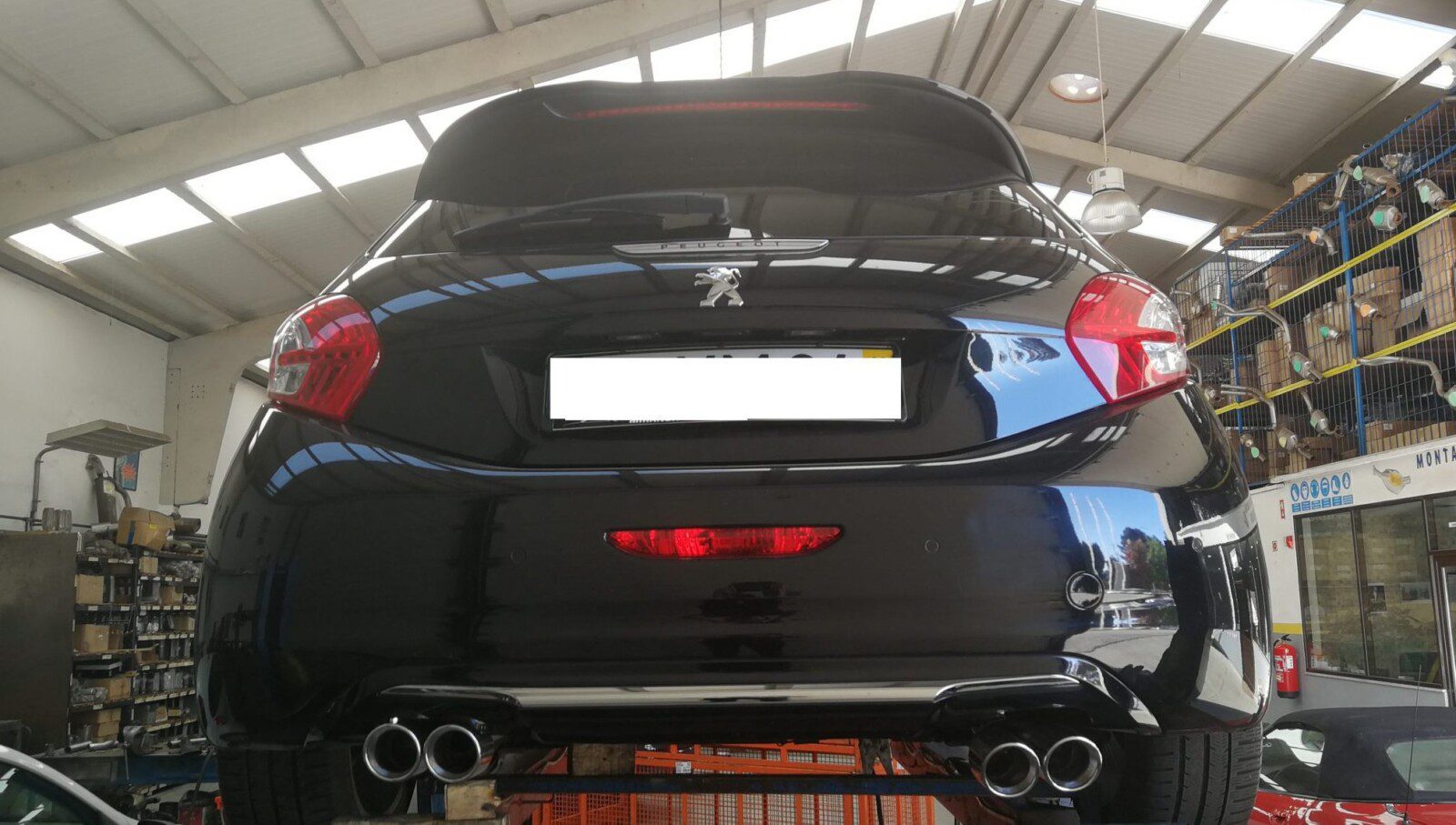 La aplicación de 2 puntas dobles, Imporspeed, en Peugeot 208 1.6 THP 155cv