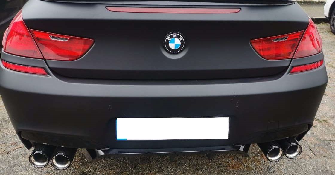 APLICAÇÃO PONTEIRAS DUPLAS IMPORSPEED, EM BMW 640D COUPÉ
