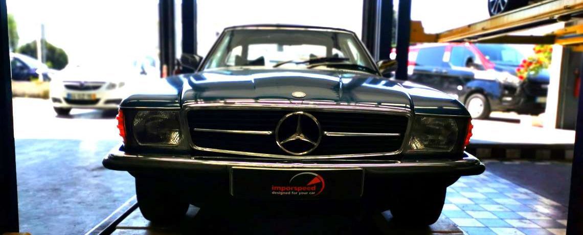 APLICAÇÃO DE SILENCIOSO EM MERCEDES 450 SL DE 1979